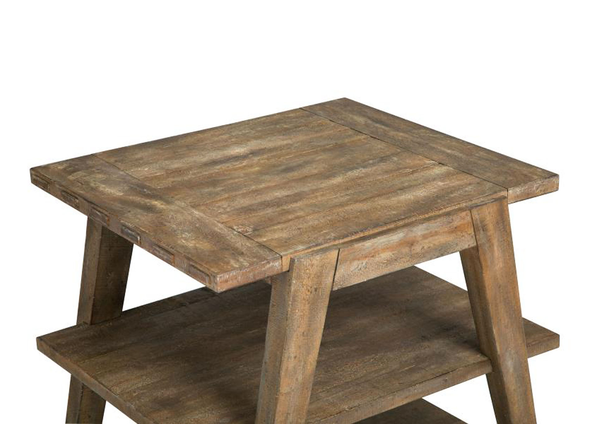 Bluff Heights Weathered Nutmeg Shelf End Table,Magnussen