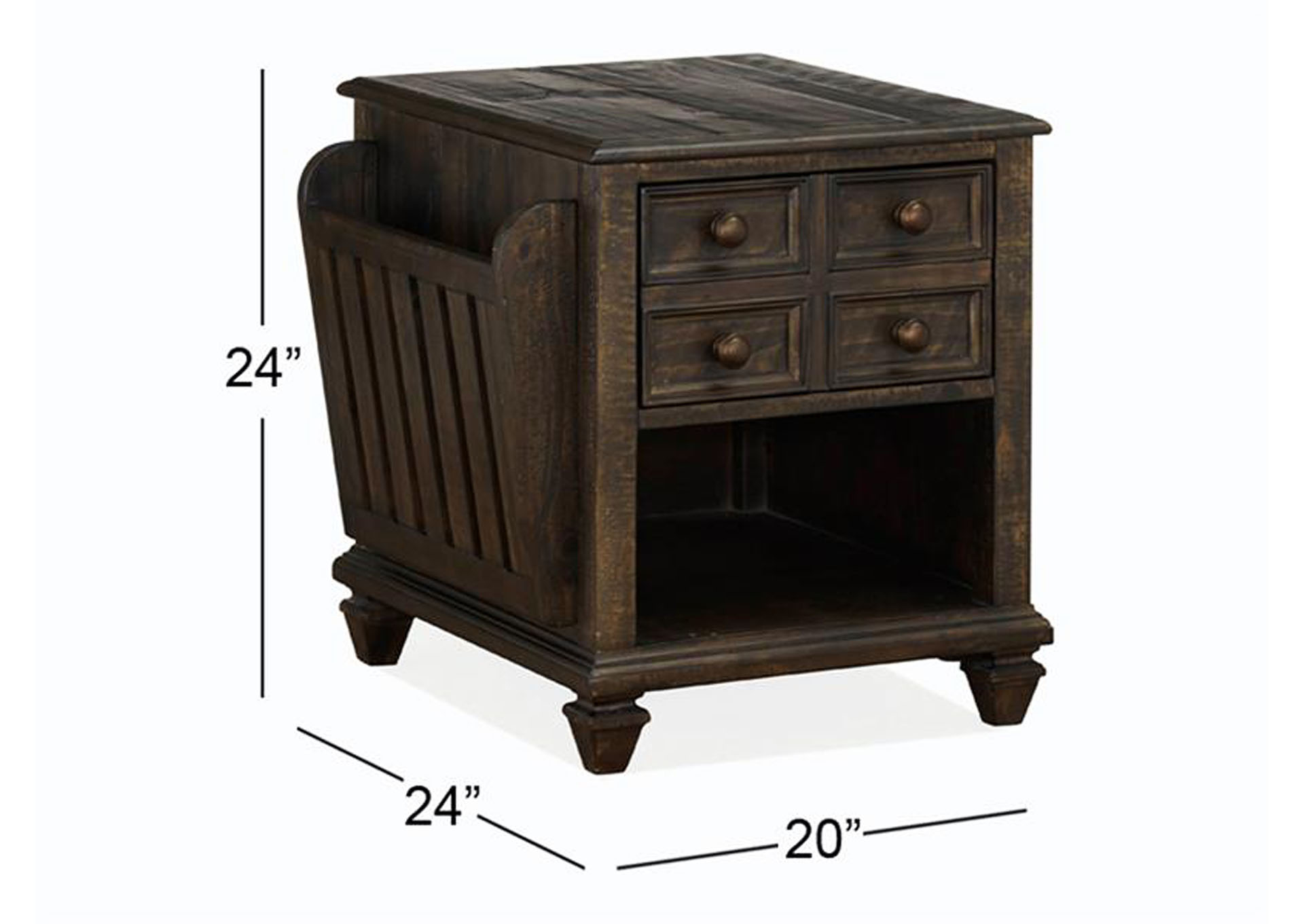 Burkhardt Peppercorn Magazine End Table,Magnussen