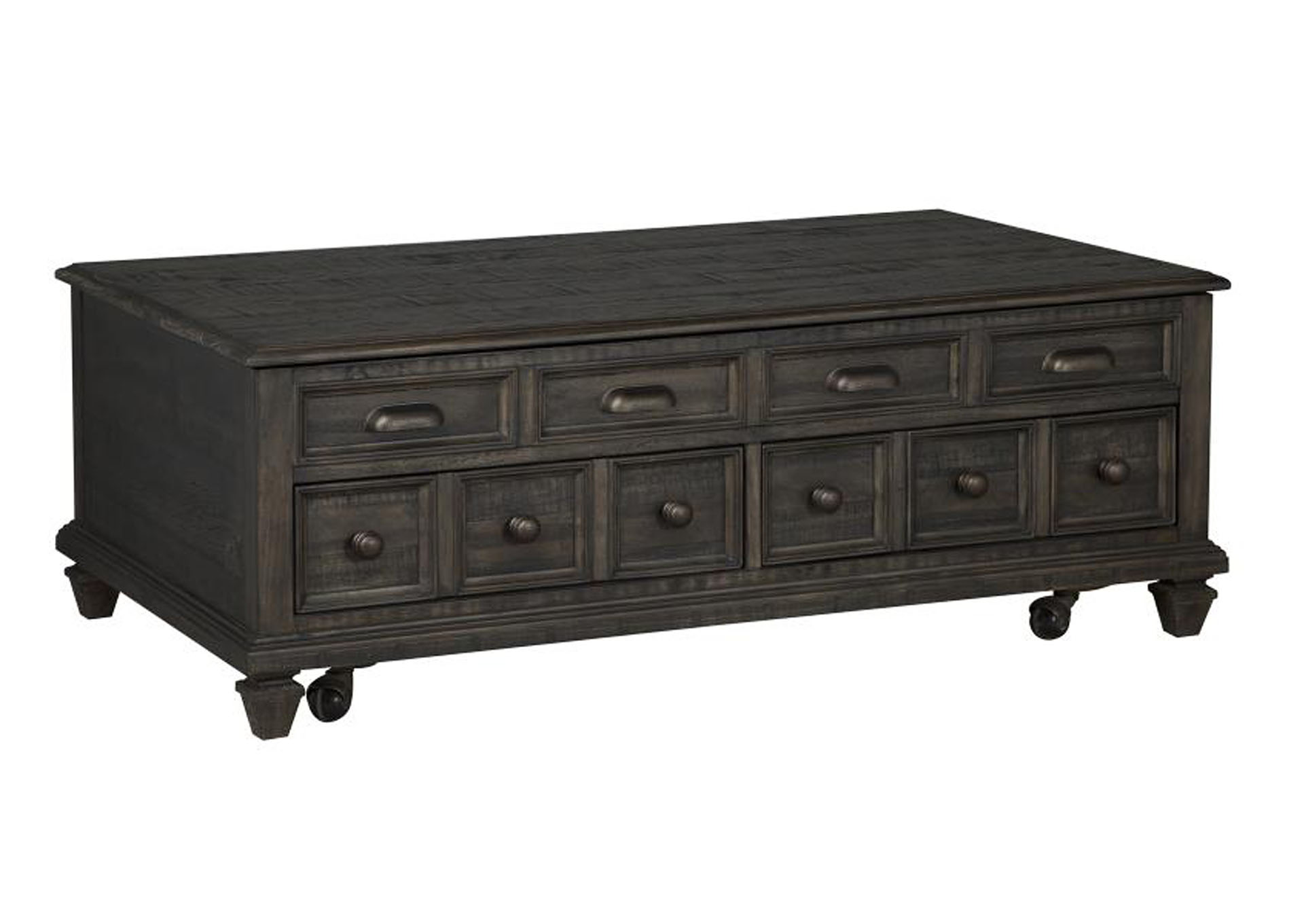 Burkhardt Peppercorn Lift Top Storage Cocktail Table w/Casters,Magnussen
