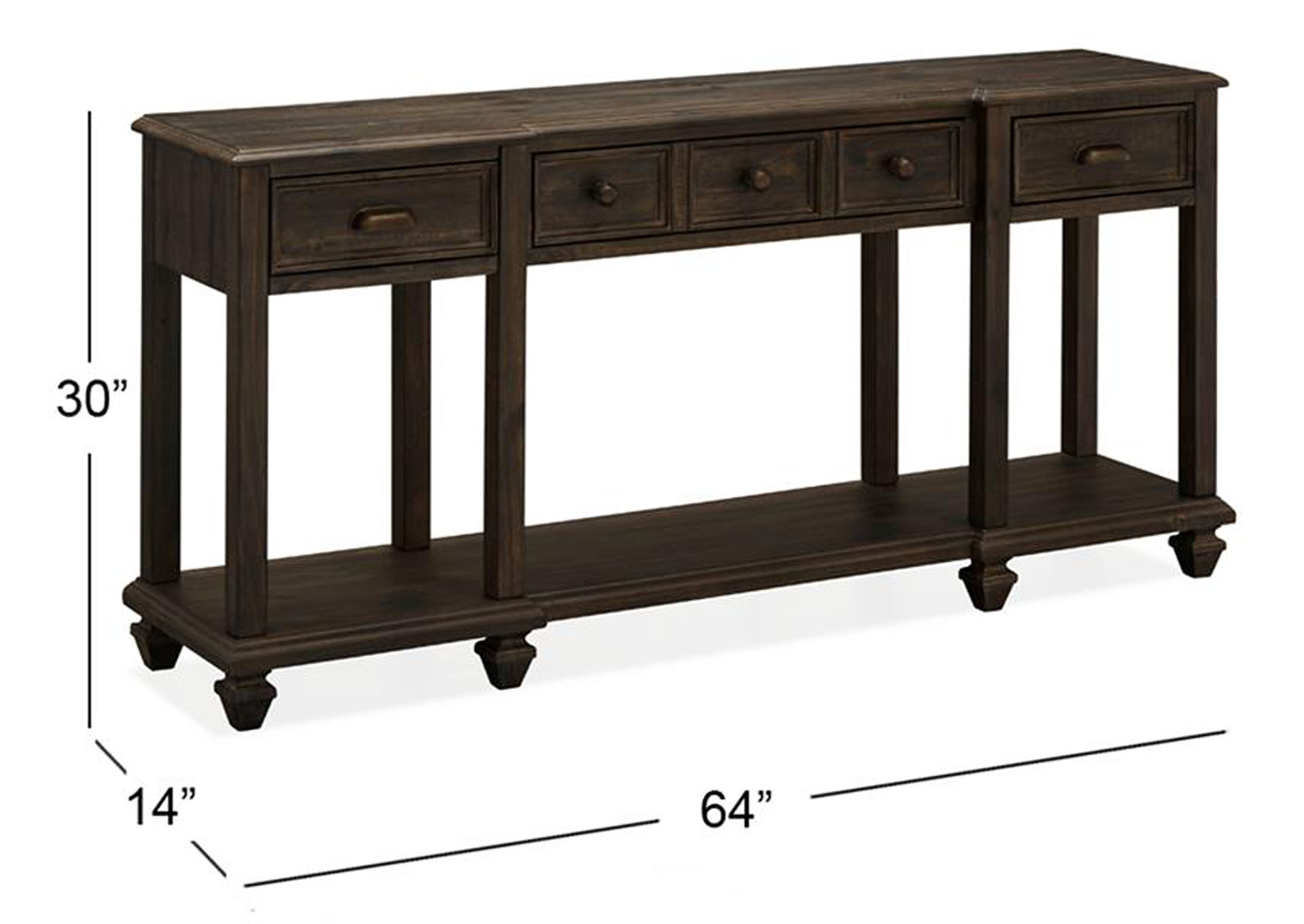 Burkhardt Peppercorn Rectangular Sofa Table,Magnussen