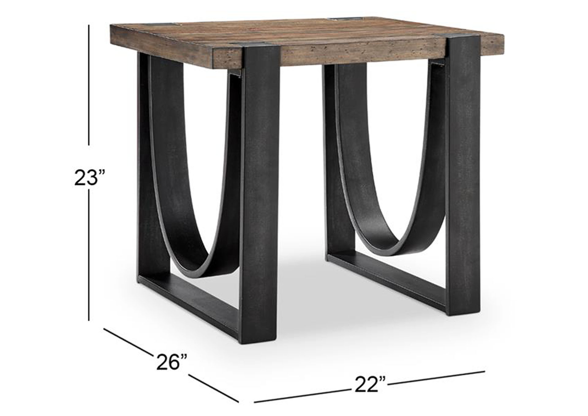 Bowden Rustic Honey Rectangular End Table,Magnussen