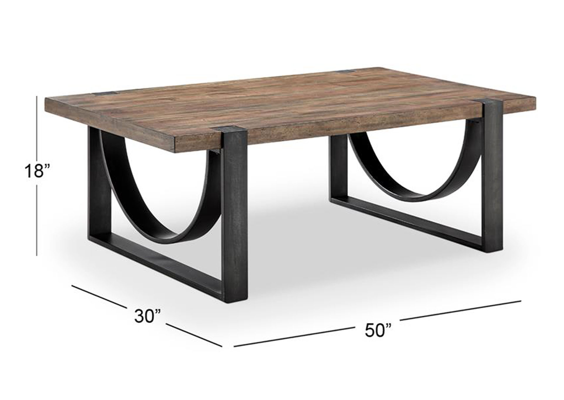 Bowden Rustic Honey Rectangular Cocktail Table,Magnussen