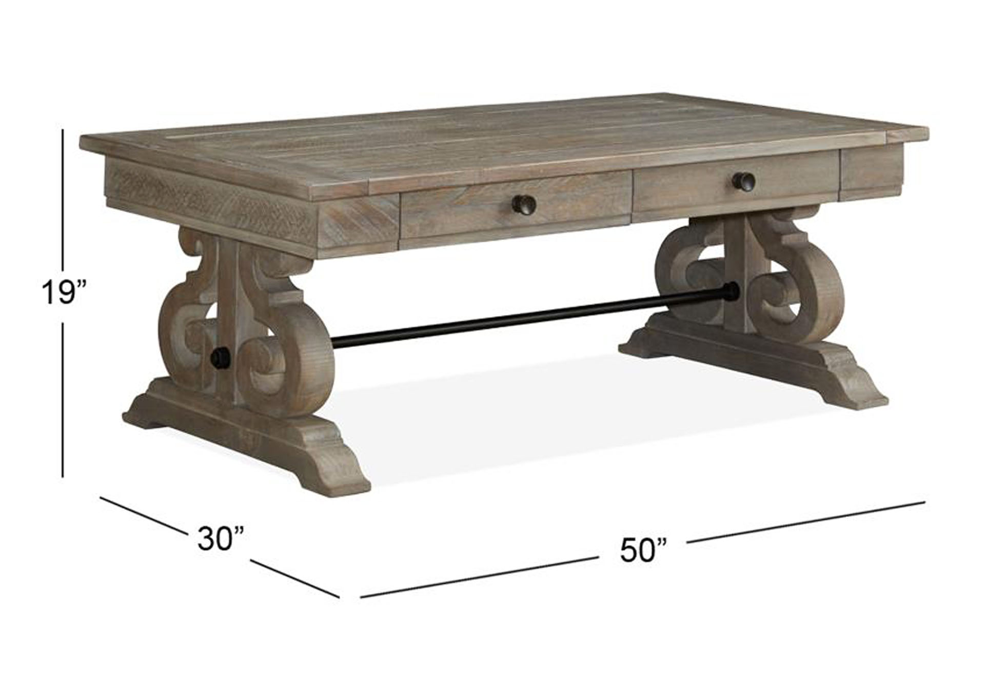 Tinley Park Dove tail Grey Rectangular Cocktail Table,Magnussen