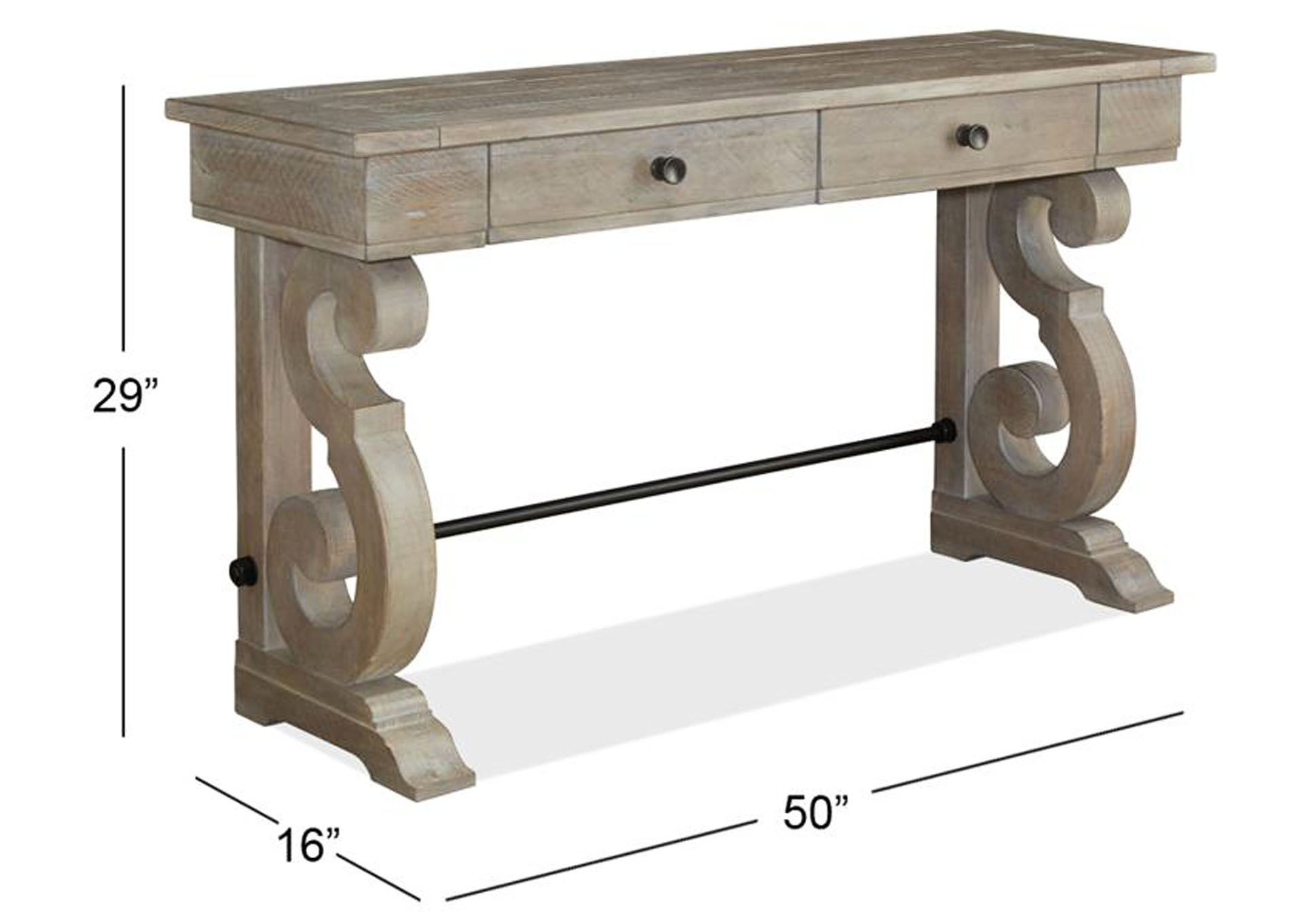 Tinley Park Dove tail Grey Rectangular Sofa Table,Magnussen