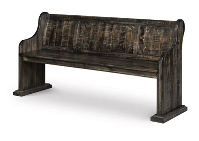 Image for Bellamy Peppercorn Bench w/Back