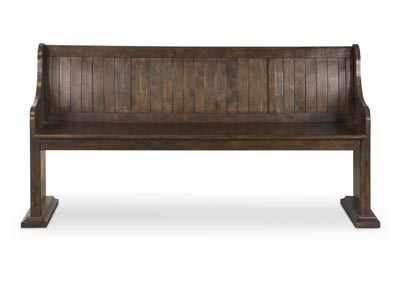 St. Claire Rustic Pine Bench w/Back