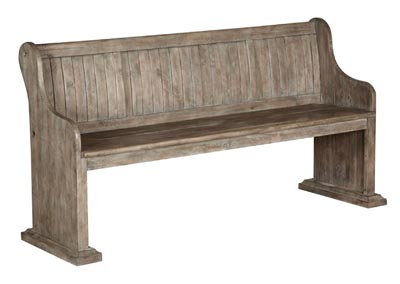 Tinley Park Dovetail Grey Bench w/Back