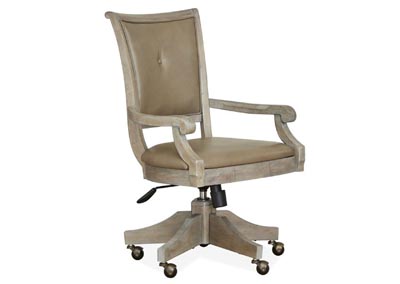 Image for Lancaster Dovetail Grey Fully Upholstered Swivel Chair