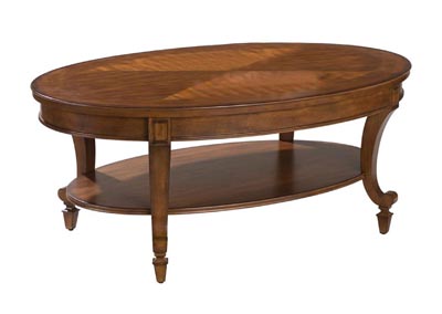 Image for Aidan Cinnamon Oval Cocktail Table