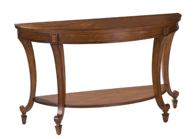 Image for Aidan Cinnamon Demilune Sofa Table