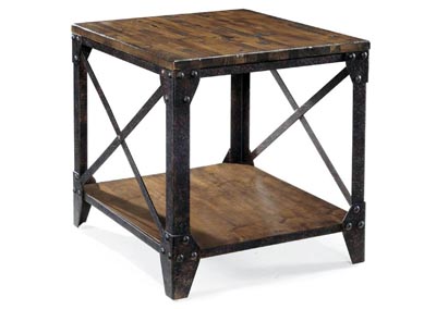 Image for Pinebrook Distressed Natural Pine Rectangular End Table