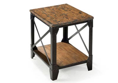 Image for Pinebrook Distressed Natural Pine Rectangular Small End Table