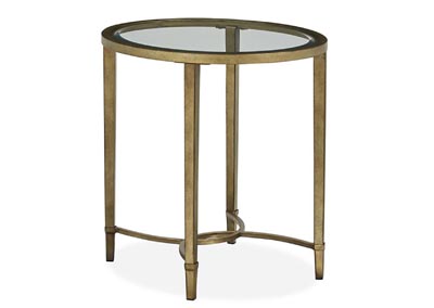 Image for Copia Antique Silver Oval End Table