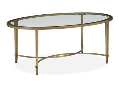 Image for Copia Antique Silver Oval Cocktail Table