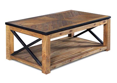 Image for Penderton Natural Sienna Lift Top Cocktail Table (w/Casters)