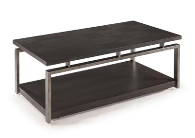 Image for Alton Platinum Charcoal Rectangular Cocktail Table (w/Casters)