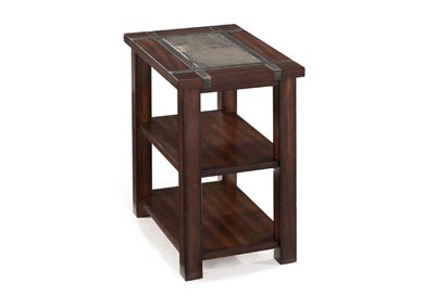 Image for Roanoke Cherry & Slate Rectangular Chairside End Table