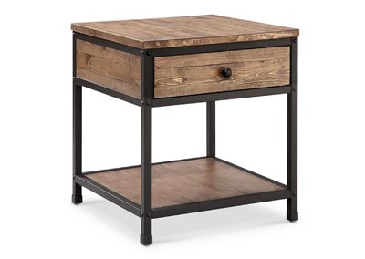 Image for Maguire Pine & Black Square End Table
