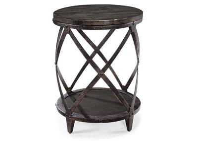 Image for Milford Weathered Charcoal Round Accent Table