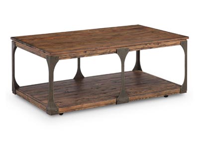 Image for Montgomery Bourbon Rectangular Cocktail Table (w/Casters)
