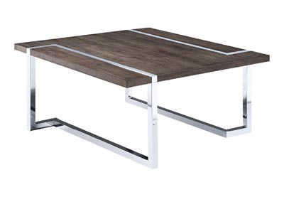 Image for Kieran Brown & Chrome Square Cocktail Table