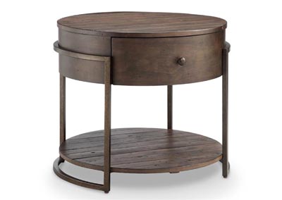 Image for Kirkwood Dark Whiskey Round End Table