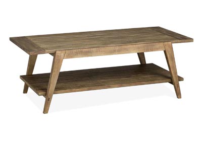 Image for Bluff Heights Weathered Nutmeg Shelf Cocktail Table