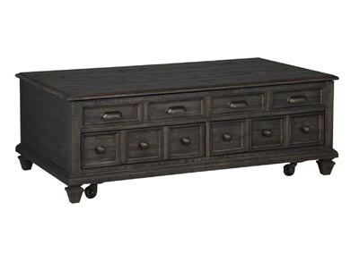 Image for Burkhardt Peppercorn Lift Top Storage Cocktail Table w/Casters