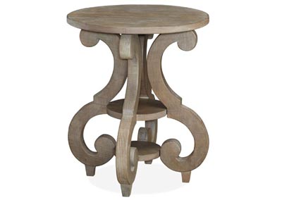Image for Tinley Park Dove tail Grey Round Accent End Table