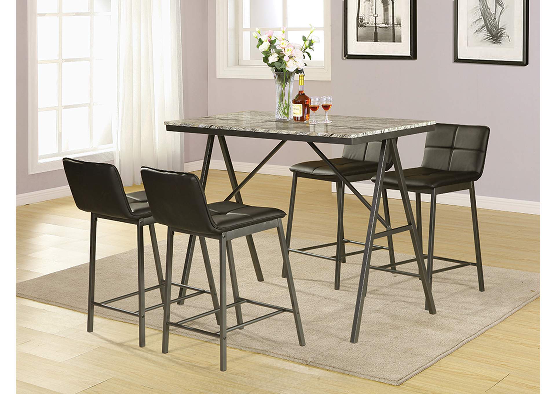 Black Nagel Counter Chair [Set of 4],Mainline