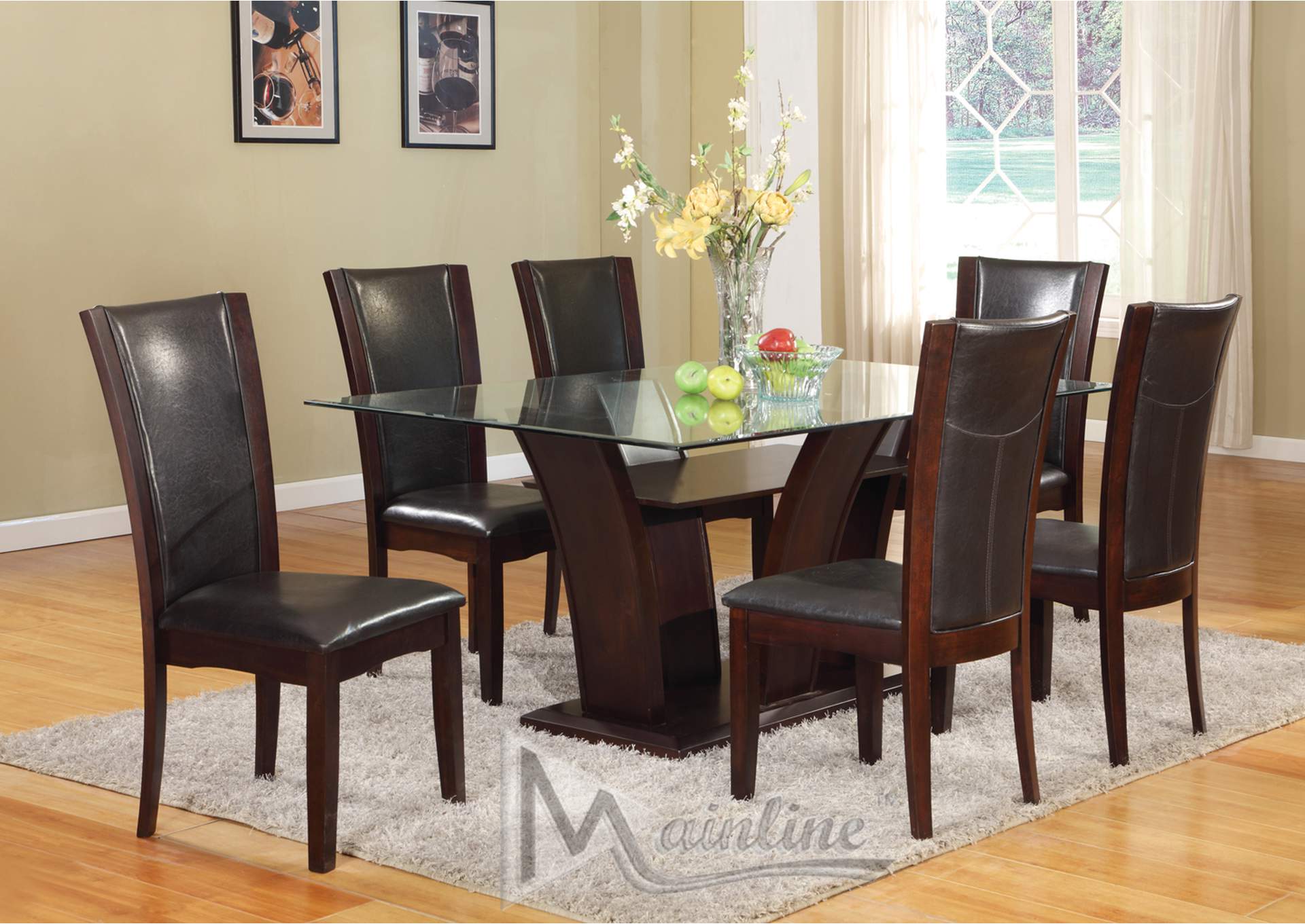 Espresso 5-Piece 72X42 Enclave Dining Set,Mainline