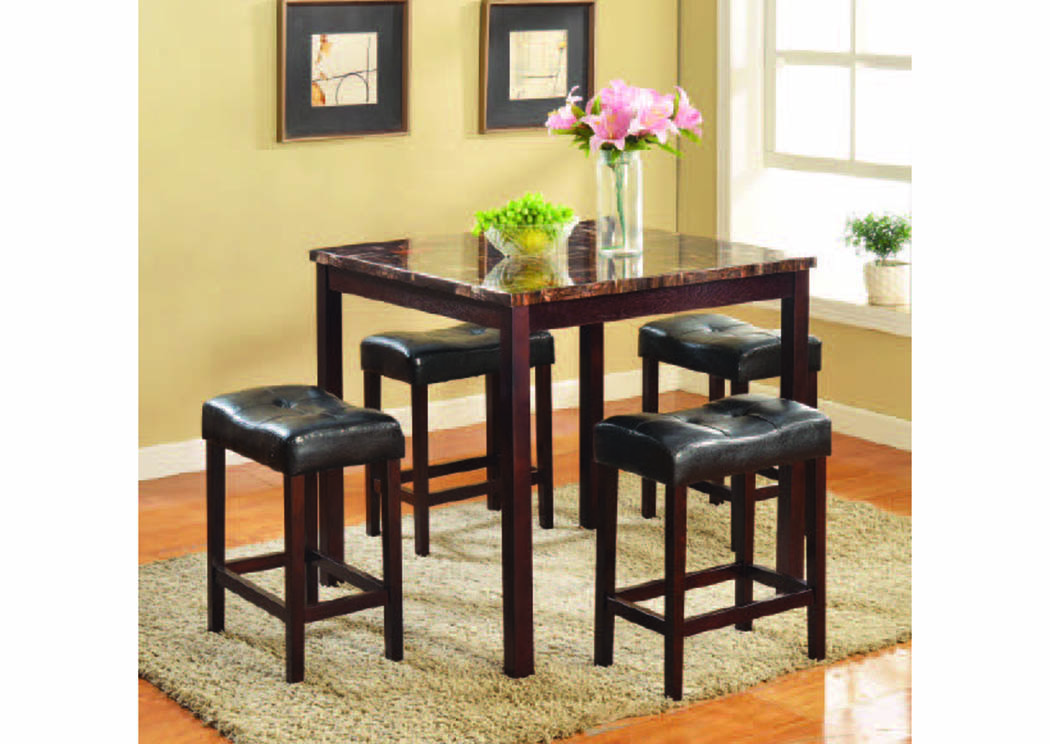 5-Piece Topaz Counter Height Dining Set w/ Stools,Mainline