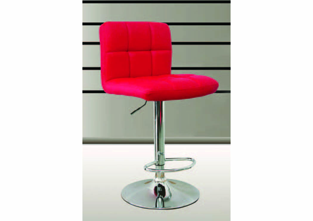 Red Checker Adjustable Barstool,Mainline