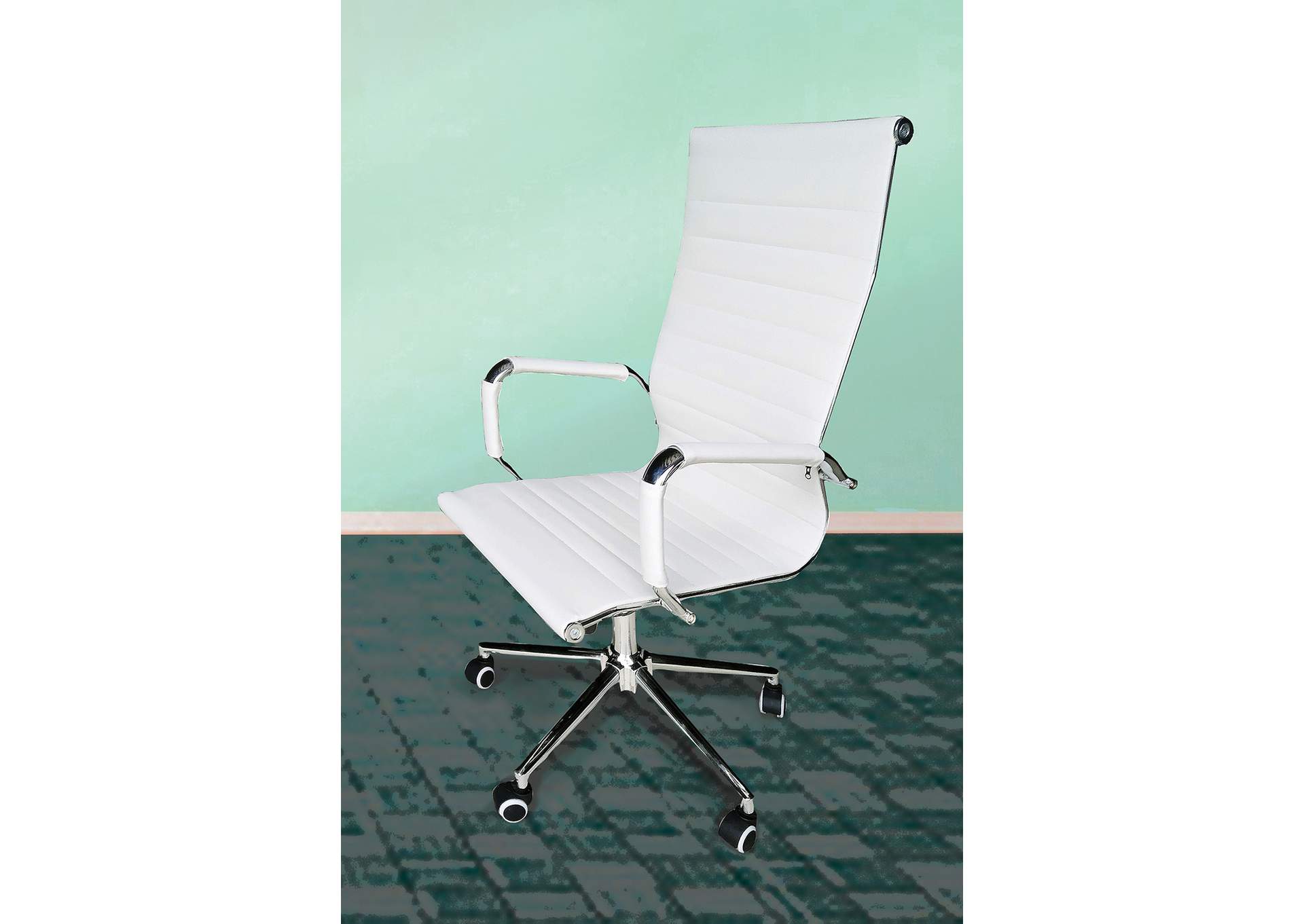White & Cherry Xena Office Chair [Set of 2],Mainline