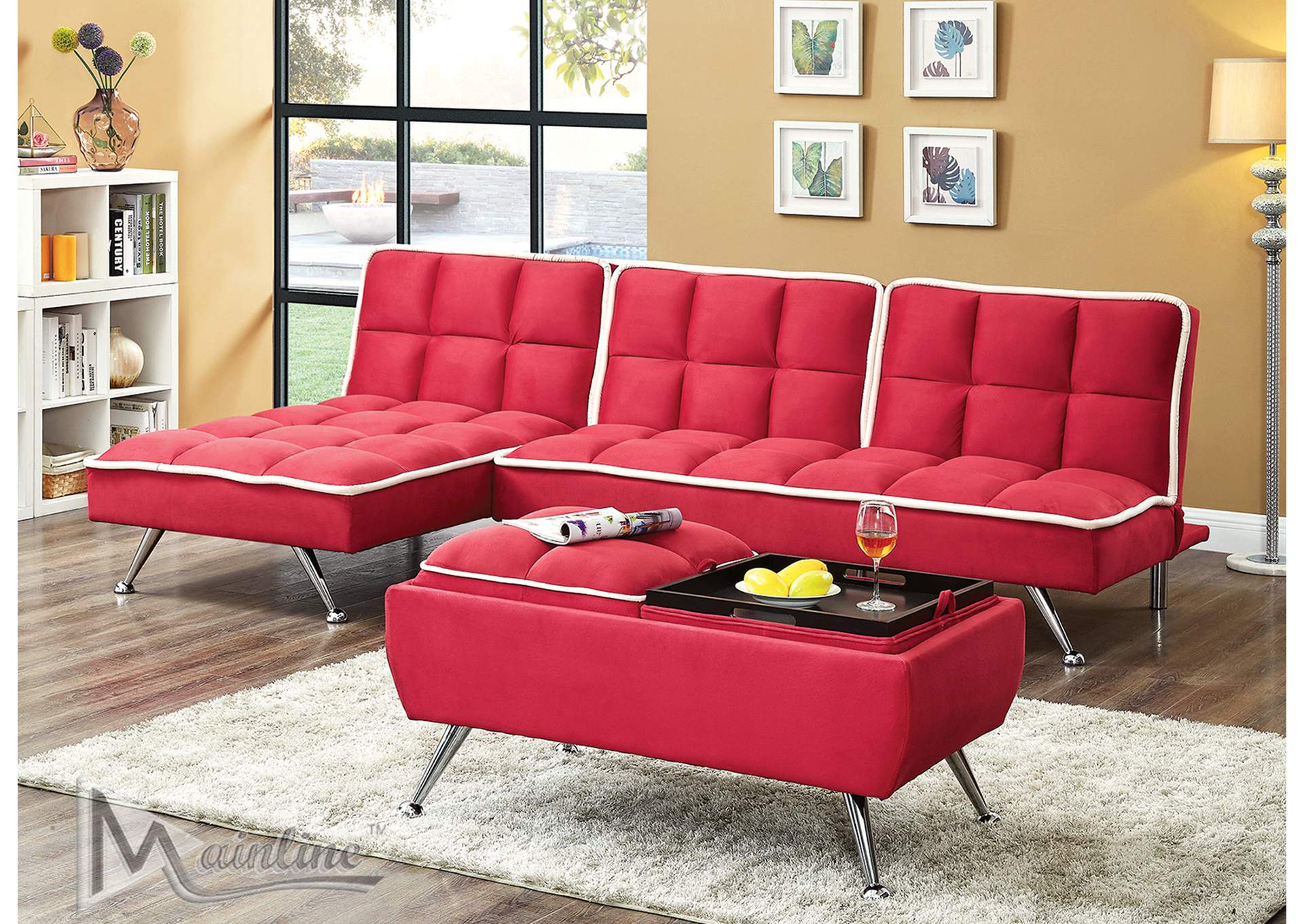 Red Zeppoles Kklak Sofa Bed,Mainline