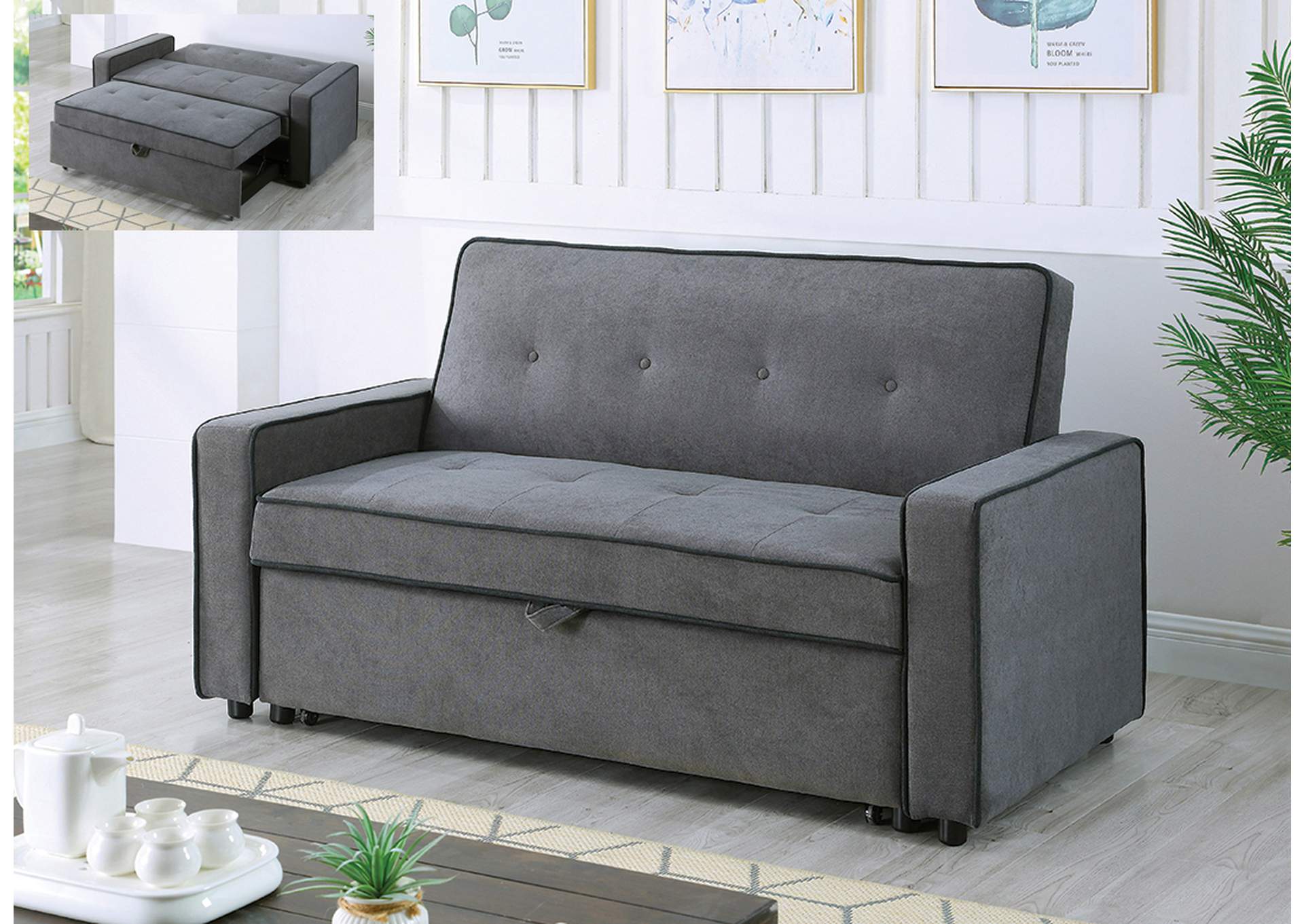 Gray Supra Loveseat/Double Bed,Mainline