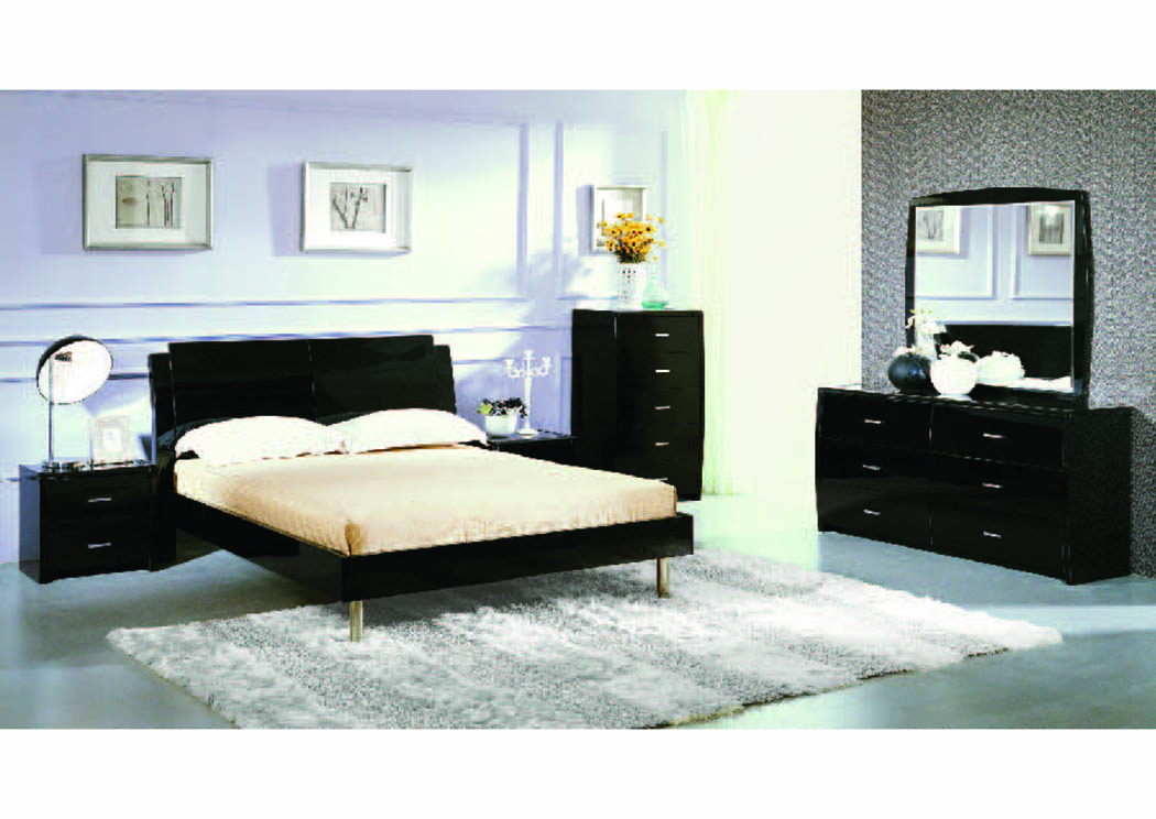 Maxima Black Queen Storage Bed,Mainline