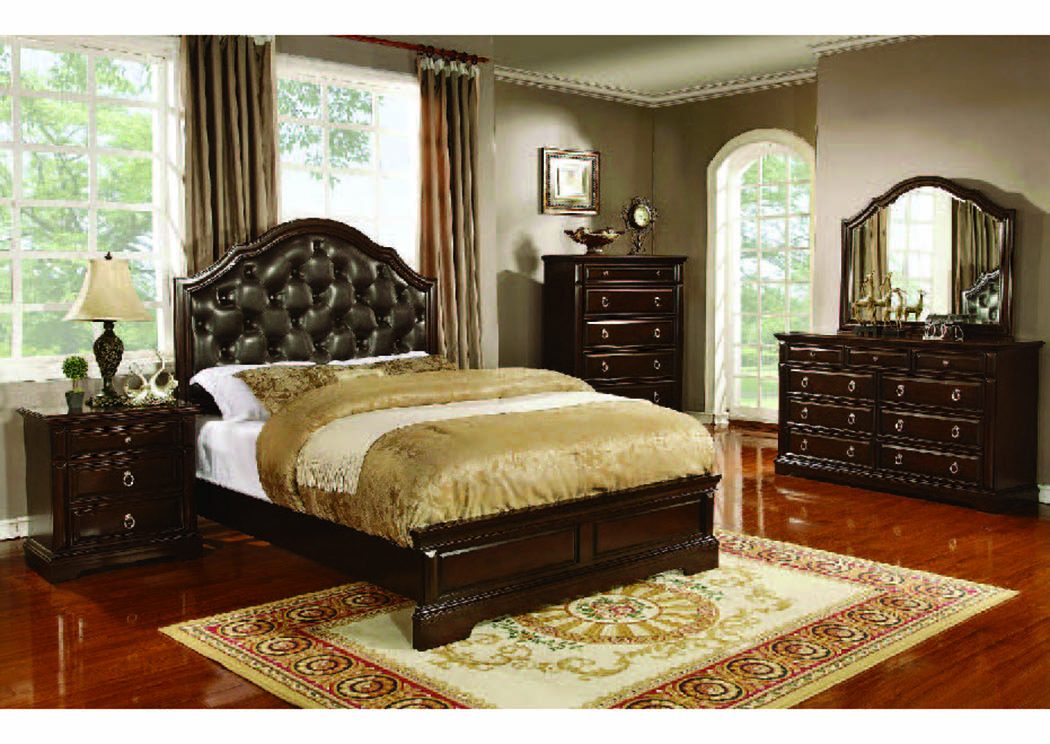 Portofino Queen Upholstered Panel Bed,Mainline