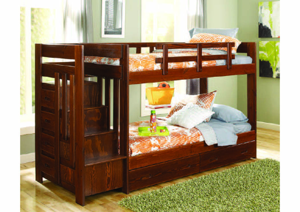 Ascenda Cherry Twin/Twin Storage Bunkbed,Mainline