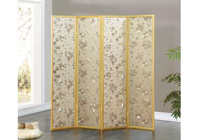 Image for Gold & Champagne Nouveau 4-Tier Screen