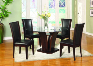 Image for Enclave Espresso 5-Pc 54" Dining Set w/Dark Espresso Chairs