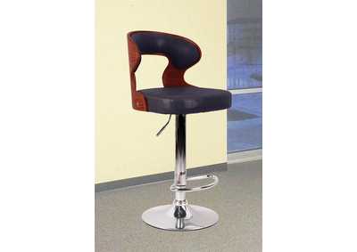Image for Black & Cherry Groovy Adjustable Barstool