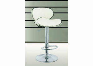Image for White Cocoon Adjustable Barstool