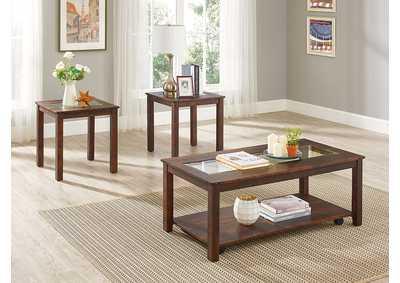 Cherry Fairway 3-Piece Occasional Table Set