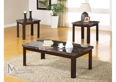 Image for Black Nero 3-Piece Occasional Table Set