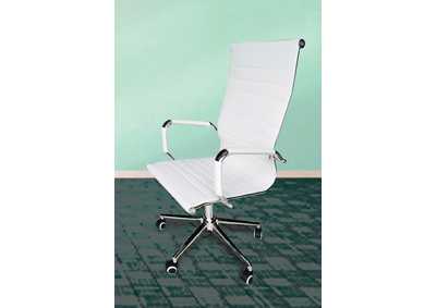 Image for White & Cherry Xena Office Chair [Set of 2]