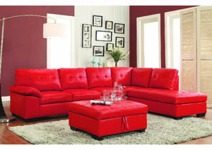 Image for Red London 34X34 Ottoman