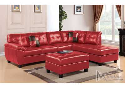 Image for Red 2-Piece London Sectional