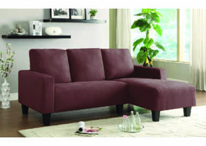 Image for Sparta Chocolate Micro-Suede Corner Sofa w/Chaise