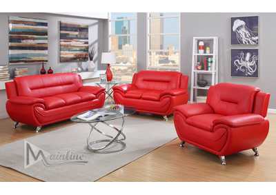 Image for Red 2-Piece Napoli Sofa & Loveseat